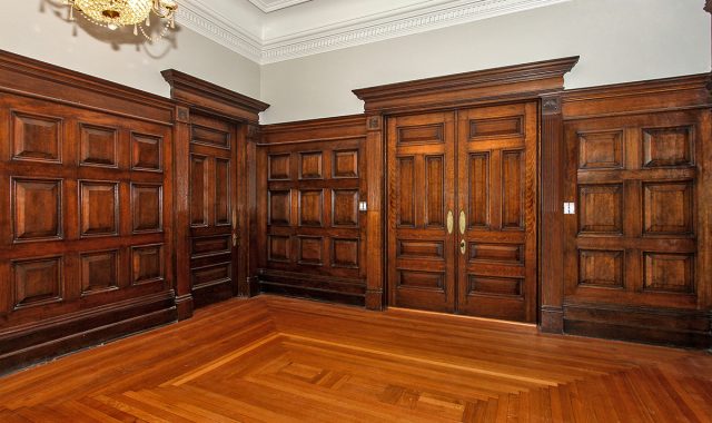 Main Floor Original English Oak Doors and Pannelled Walls